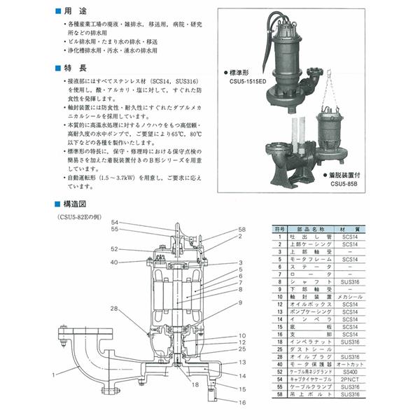 日本EIM用于曝氣的潛水泵AK5-8