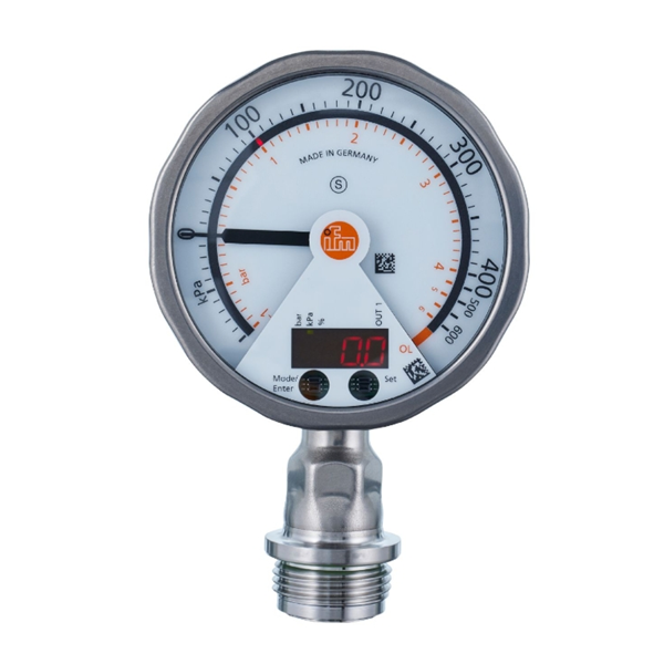 德國IFM易福門帶模擬顯示屏的齊平式壓力傳感器PG2431 PG-250-REB12-MFRKG/US/ /P