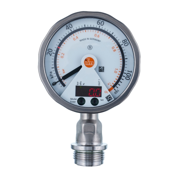 德國IFM易福門帶模擬顯示屏的齊平式壓力傳感器PG2431 PG-250-REB12-MFRKG/US/ /P