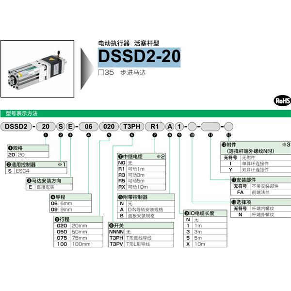 CKD喜開理電動執(zhí)行器（無馬達型）活塞桿型DSSD2-20SE-09020NNNNN0NN