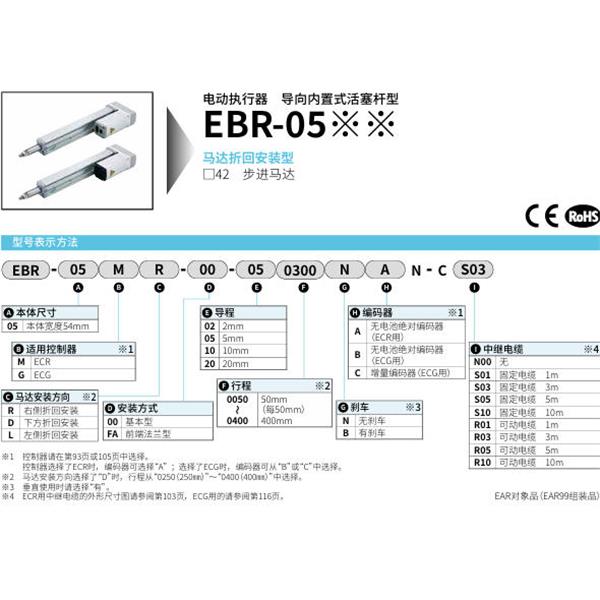 CKD喜開理電動執行器導向內置式活塞桿型EBR-05ML-00-050050NAN