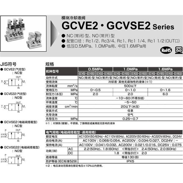 CKD喜開理氣控式2通閥（冷卻液閥）GCVE2-B-15A-05-0